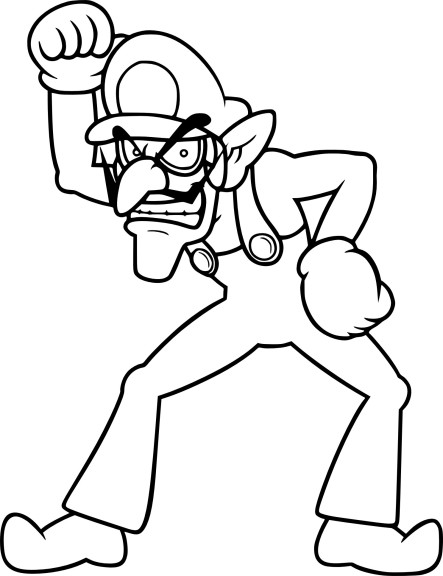 Coloriage Waluigi