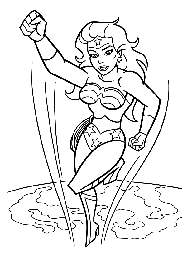 Disegno di Wonder Woman da colorare