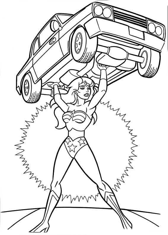 Wonder Woman The Force coloring page