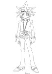 Yugi Muto Yu Gi Oh coloring page