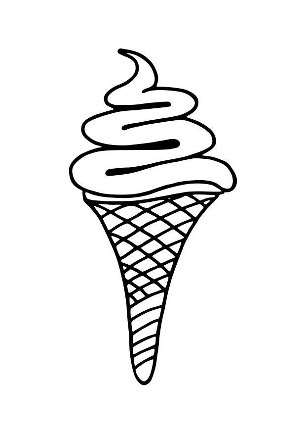 Disegno di Cono gelato gratuito da colorare