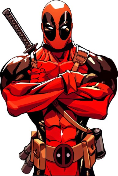 Disegno di Deadpool da colorare