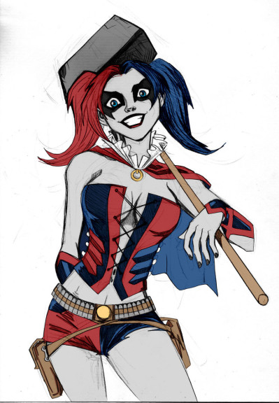 Disegno di Harley Quinn di Batman da colorare