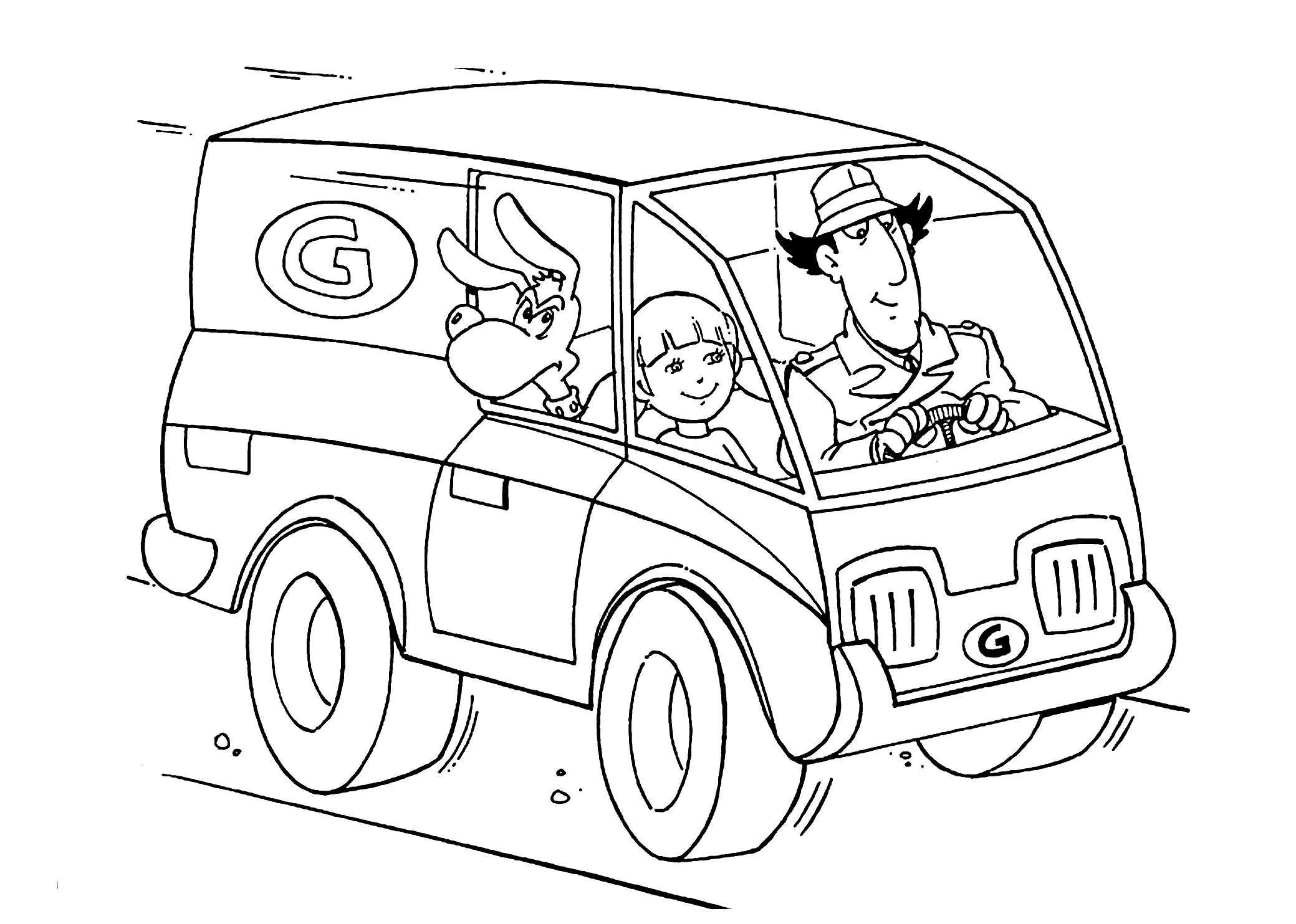Inspector Gadget Free coloring page