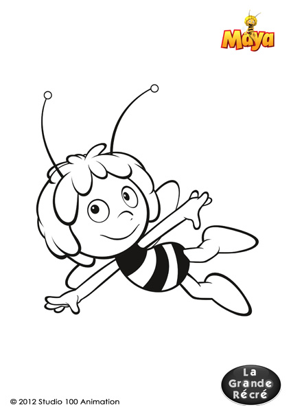 Maya The Bee drawing and coloring page