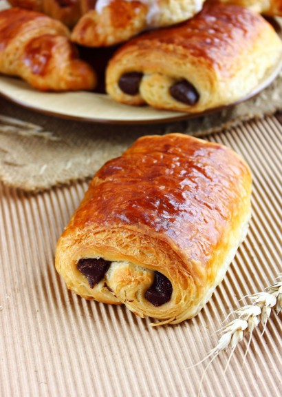 Disegno di Croissant al cioccolato da colorare