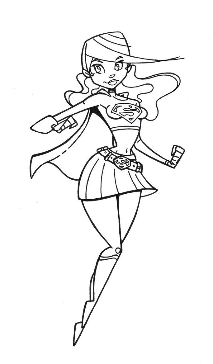 Supergirl Supergirl Heroine coloring page