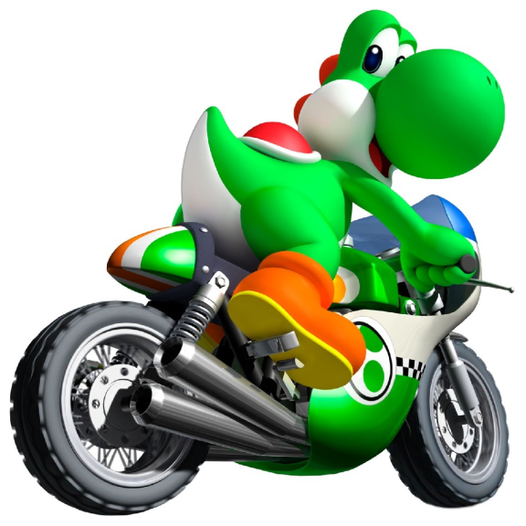 Yoshi On A Motorcycle