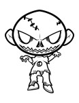 Zombie coloring page