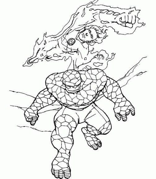 4 Fantastic The Thing coloring page