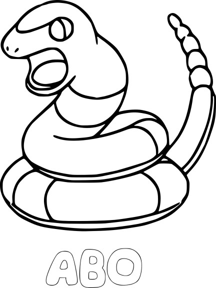 Ekans Pokemon coloring page