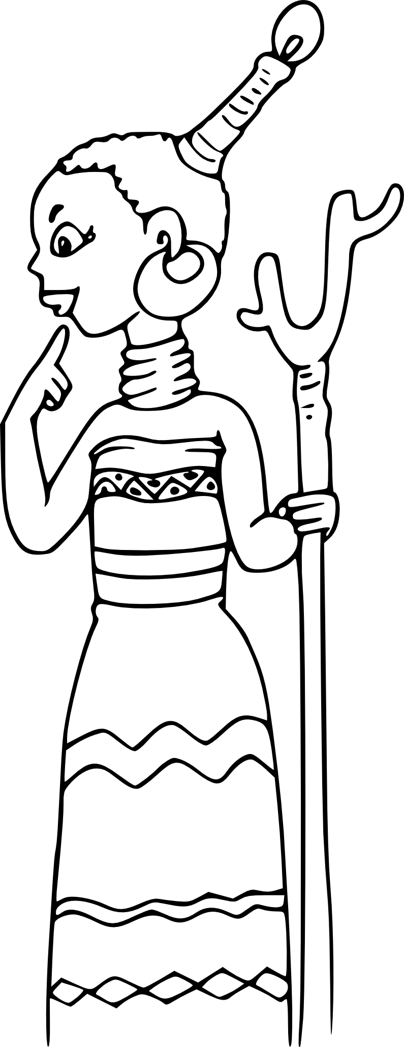 African coloring page
