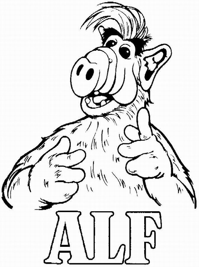 Alf coloring page