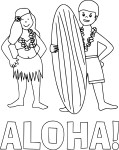 Aloha coloring page