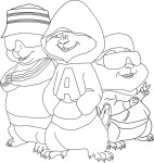 Disegno di Alvin e i Chipmunk da colorare