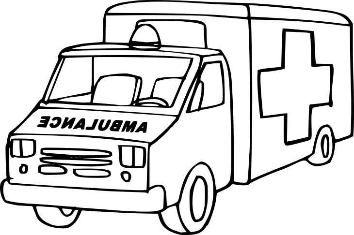 Ambulance coloring page