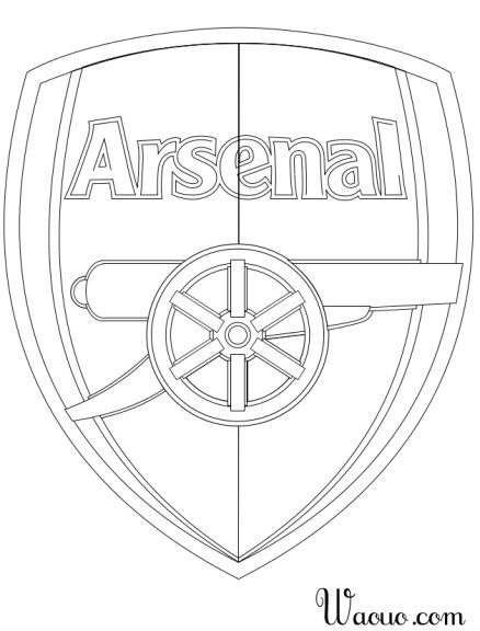 Disegno di Stemma dell'Arsenal da colorare