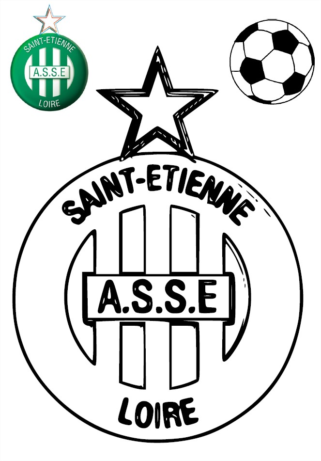 As Saint Etienne Crest coloring page