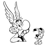 Disegno di Asterix e Idefix da colorare