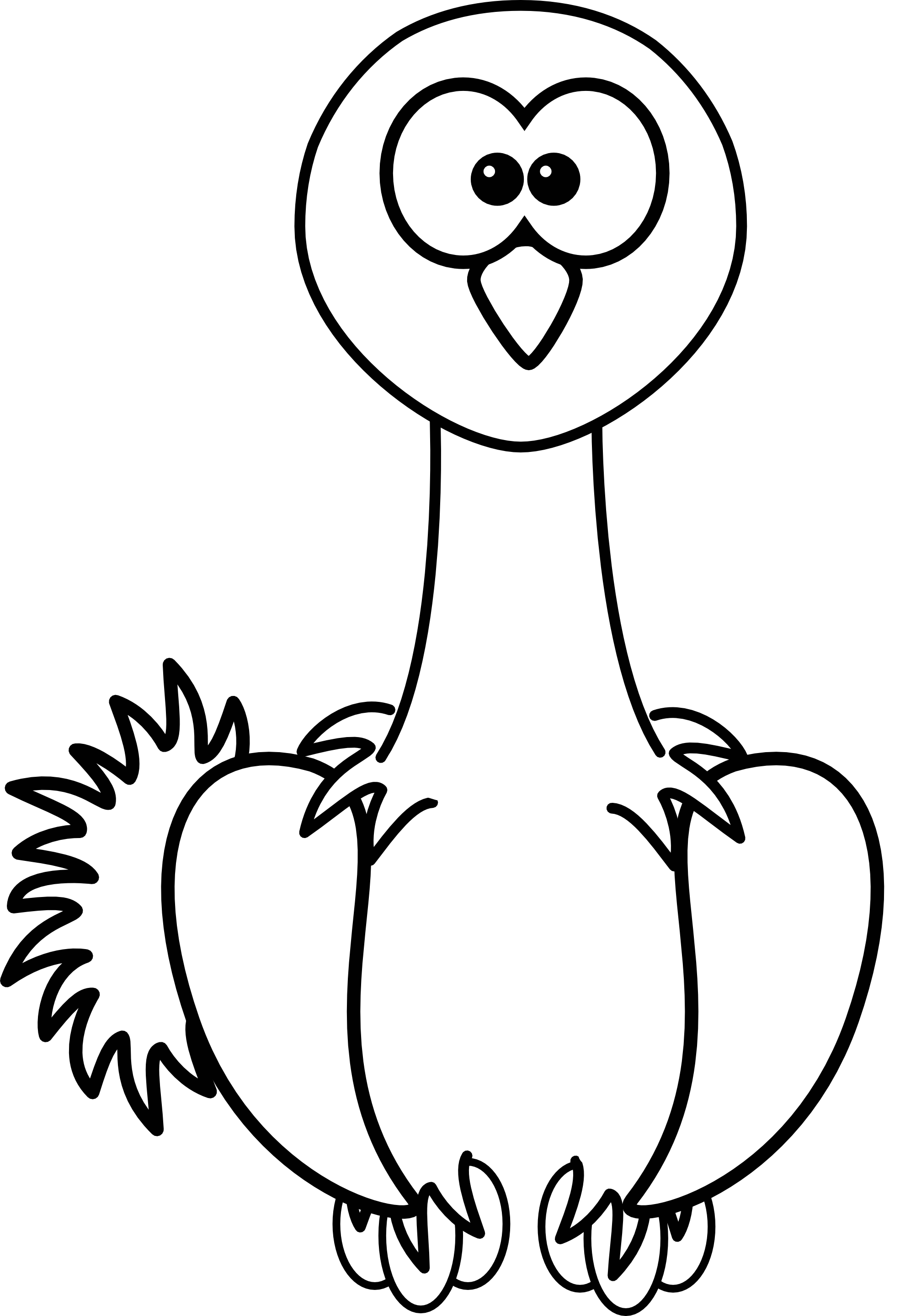 Funny Ostrich coloring page