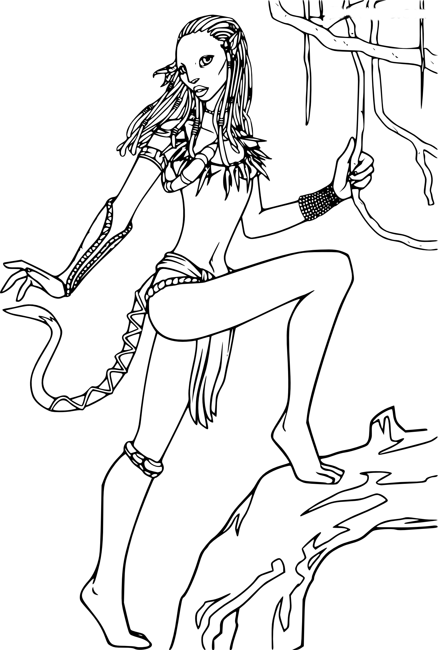 Avatar Navi coloring page
