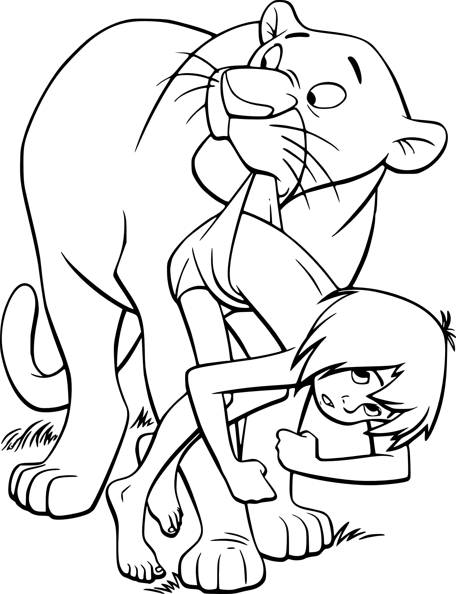 Bagheera coloring page