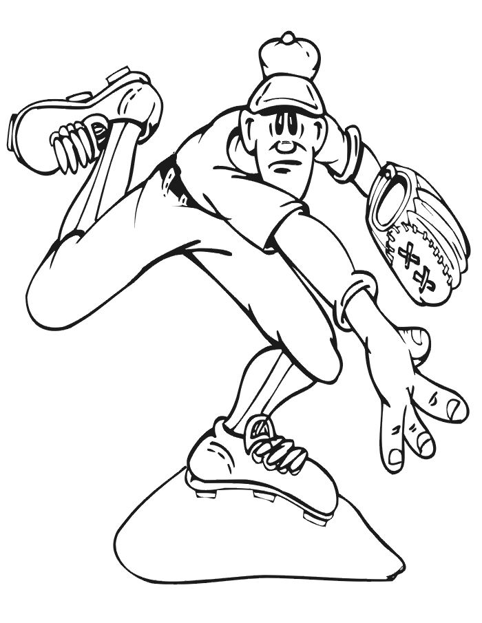 Baseball coloring page