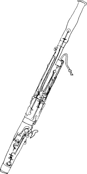 Bassoon coloring page