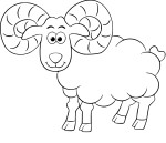 Ram coloring page