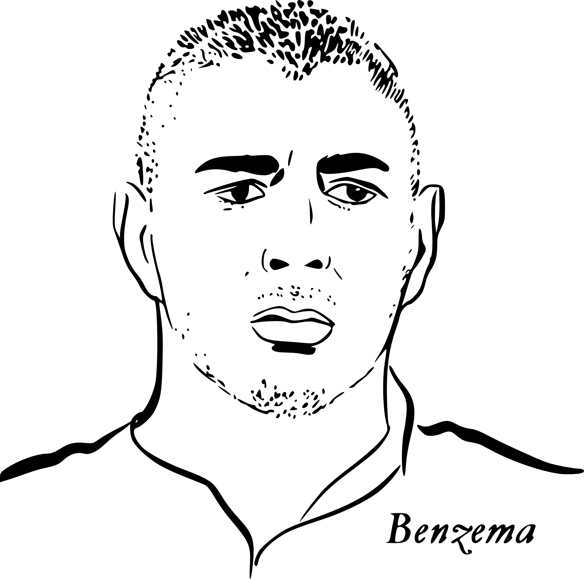 Benzema coloring page