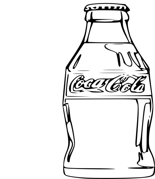 Disegno di Bottiglia di Coca Cola da colorare