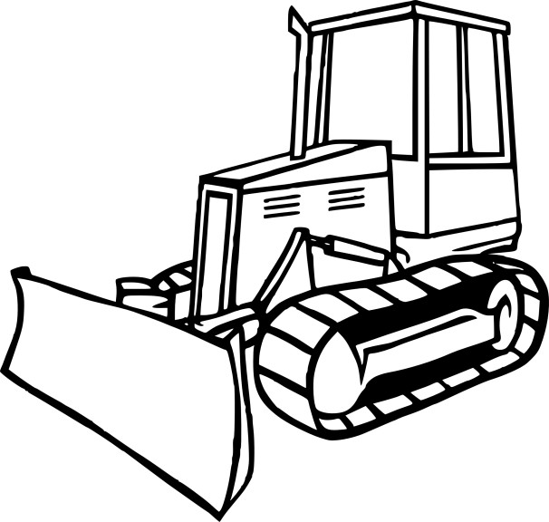 Bulldozer coloring page