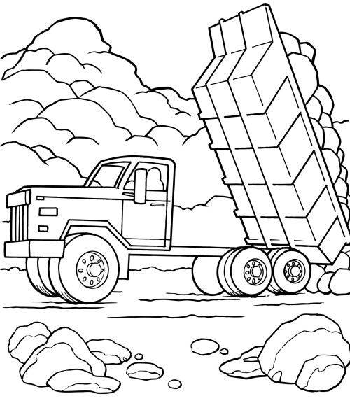 Coloriage camion americain