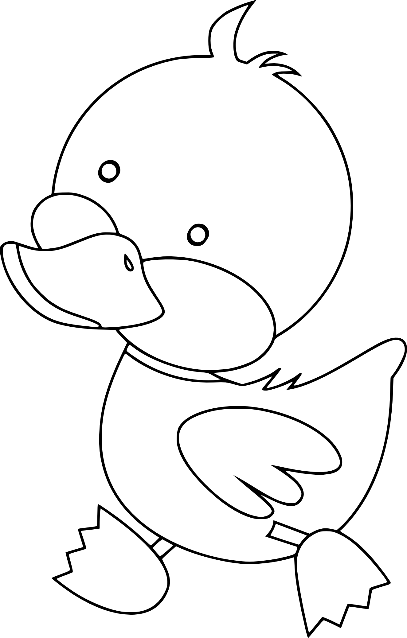 Duckling coloring page