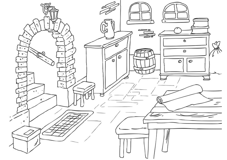 Cellar House coloring page