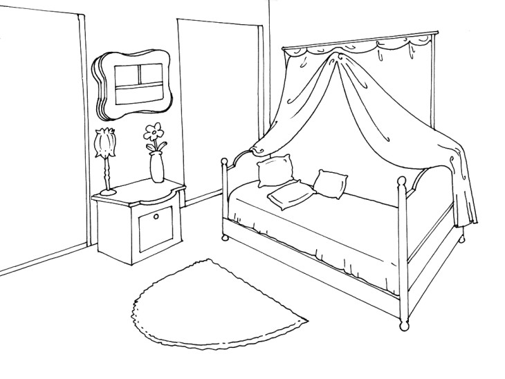 Room coloring page