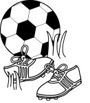 Coloriage chaussure de foot