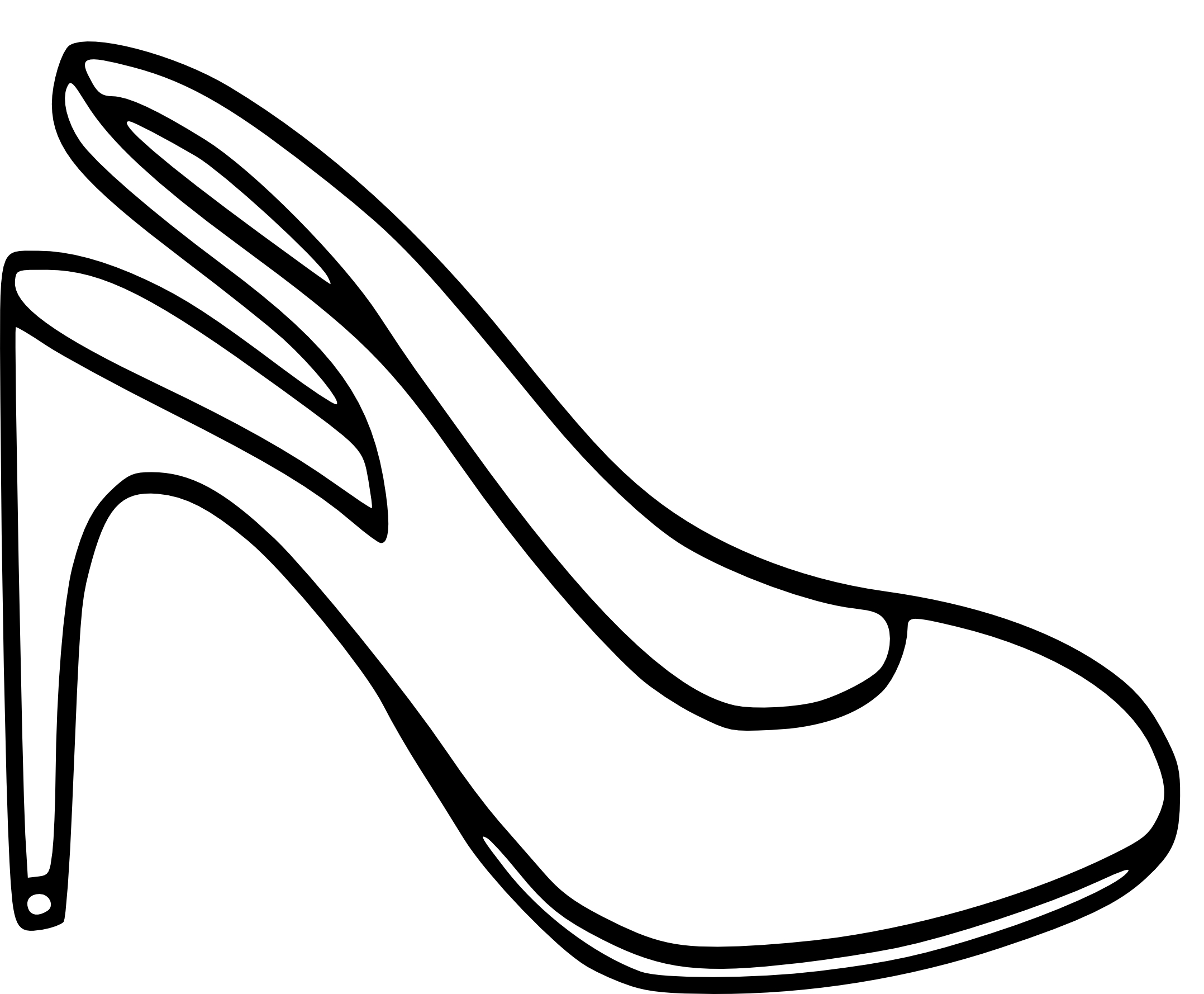 Disegno di Scarpe con tacco alto per le donne da colorare