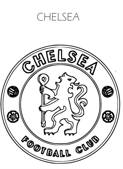 Disegno di Chelsea Crest da colorare