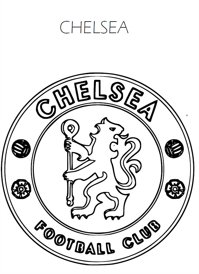 Disegno di Chelsea Crest da colorare