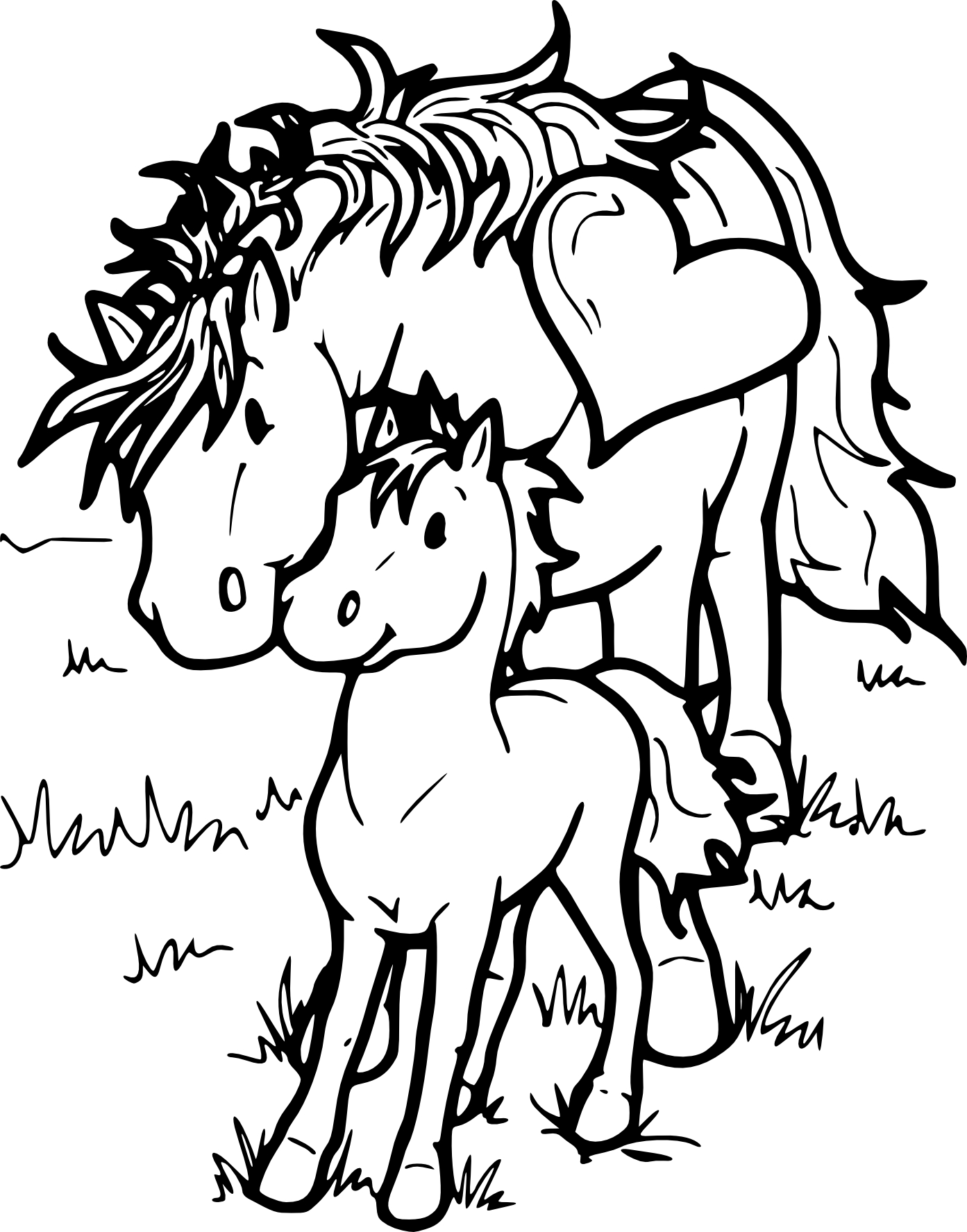 Coloriage chevaux et poney