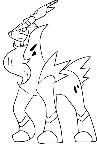 Pokemon Cobalion coloring page