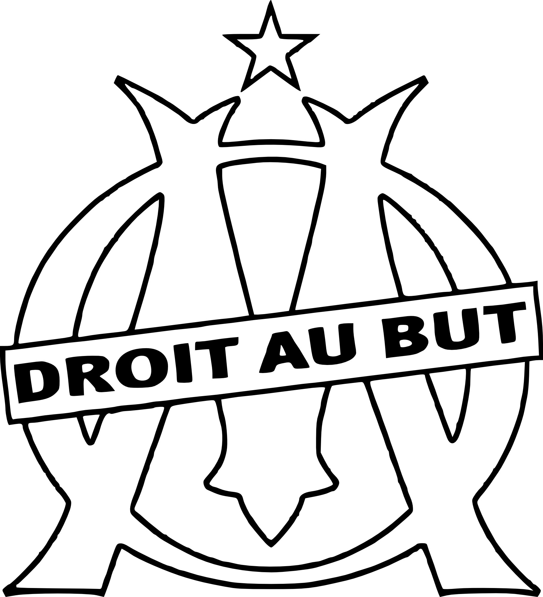 Marseille Crest coloring page