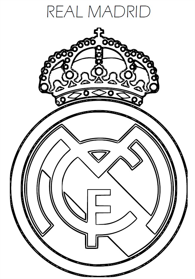 Real Madrid Crest coloring page