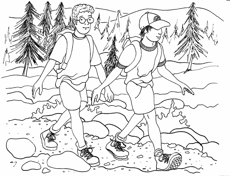 Climbing coloring page