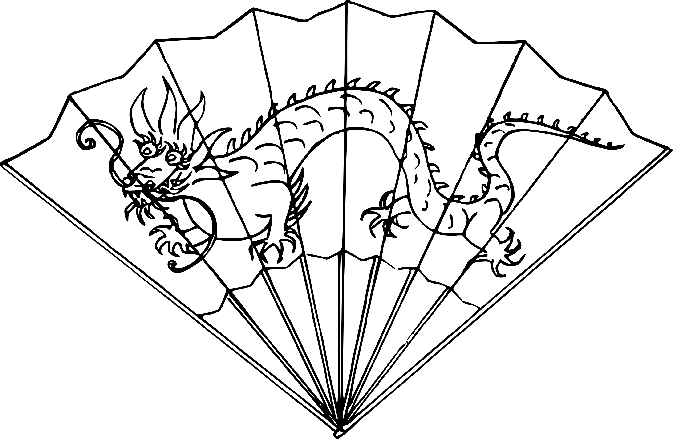 Chinese Fan coloring page