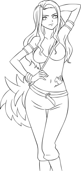 Fairy Tail Mirajane coloring page