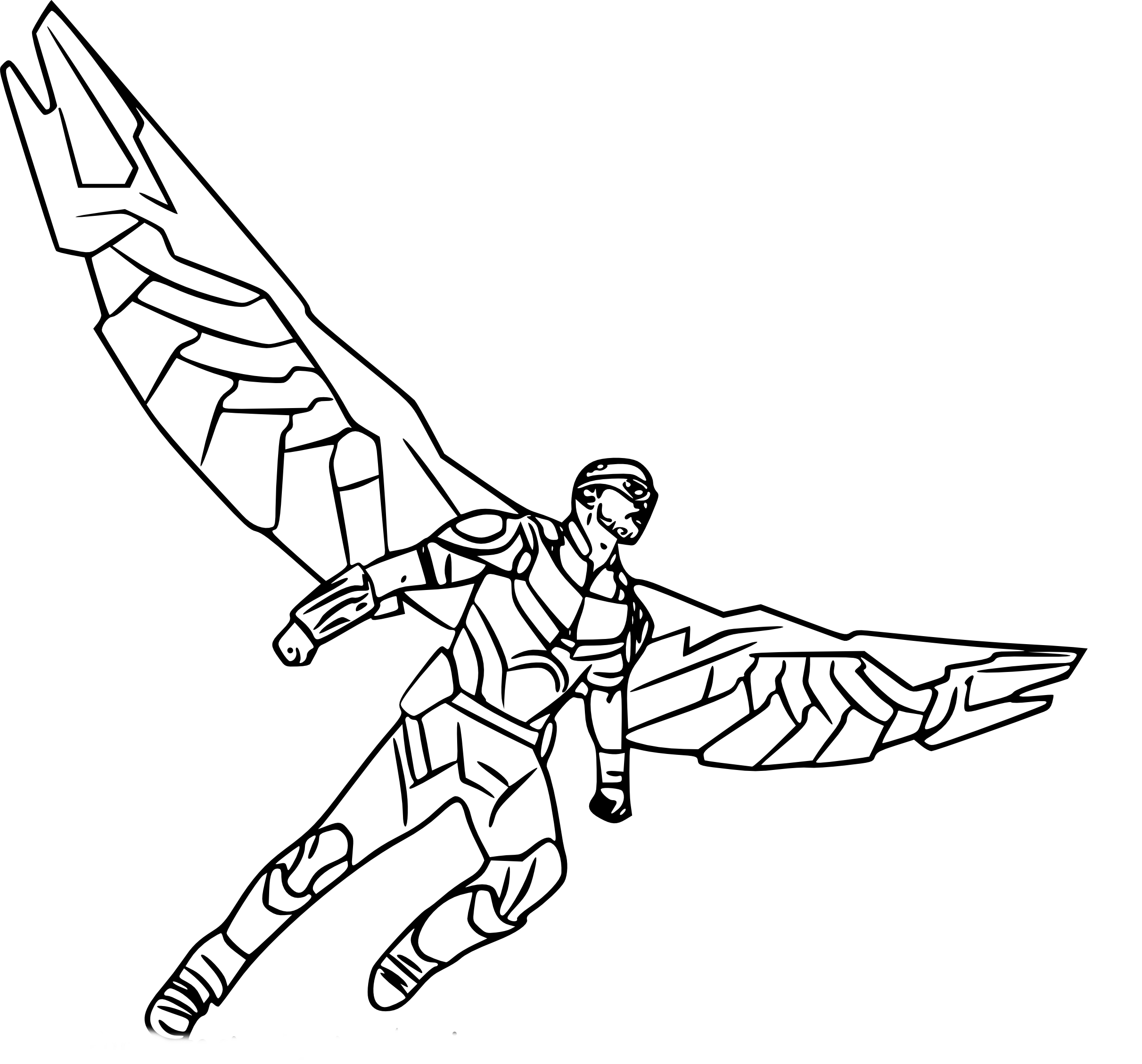 Captain America Falcon coloring page