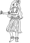 Coloriage femme hawai