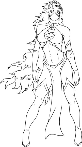 Coloriage femme Mortal Kombat